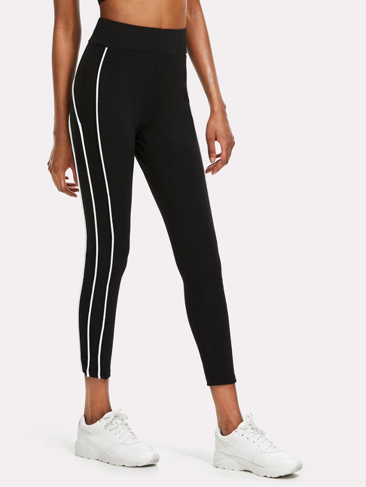 Shein Seam Detail Side Skinny Leggings