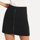 Shein Zip Front A-line Skirt