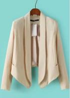 Rosewe Chic Long Sleeve Turndown Collar Beige Suit For Woman
