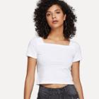 Shein Square Neck Crop Tee