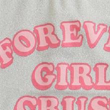 Shein Girls Letter Print Glitter T-shirt