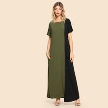 Shein Color Block Longline Tee Dress