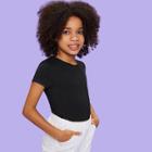 Shein Girls Solid Short Sleeve Tee