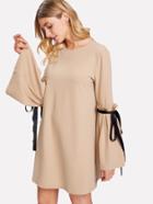 Shein Frill Detail Bell Sleeve Tunic Dress