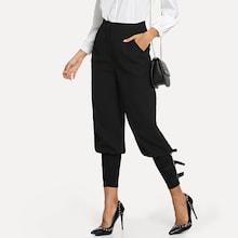 Shein Slant Pocket Adjustable Strap Detail Pants