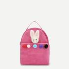 Shein Girls Rabbit And Pom Pom Detail Corduroy Backpack