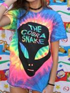 Shein Harajuku Tie-dyed T-shirt With Short Sleeves