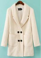 Rosewe Chic Double Breasted Long Sleeve Turndown Collar Coat