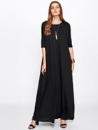 Shein Solid Full Length Tent Dress