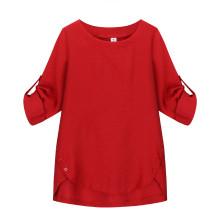 Shein Roll Up Sleeve Button Side Blouse