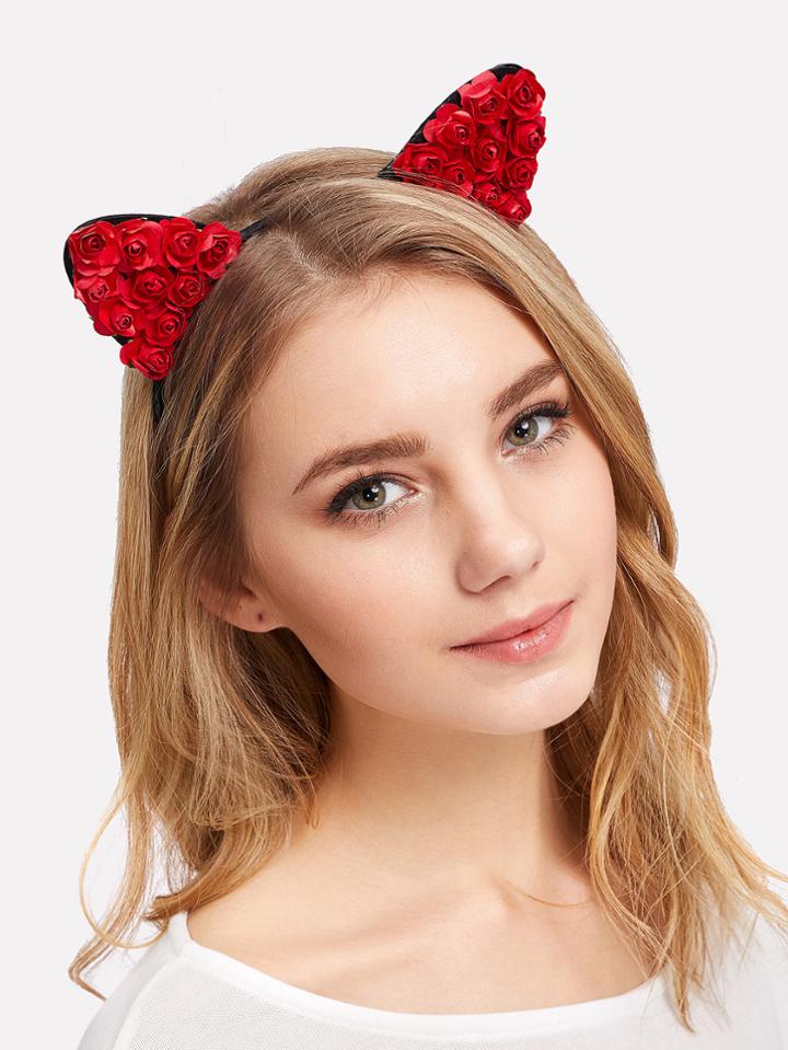 Shein Flower Decorated Ear Headband