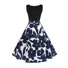 Shein Zip Back Floral Print Dress