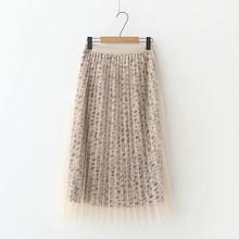 Shein Leopard Print Mesh Overlay Skirt