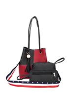 Shein Tassel Detail Color Block Bucket Combination Bag