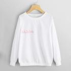 Shein Round Neck Raglan Sleeve Sweatshirt