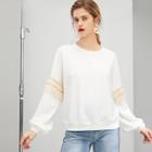 Shein Drop Shoulder Fringe Embellished Sweatshirt