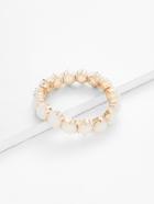 Shein Gemstone Decorated Bangle Bracelet