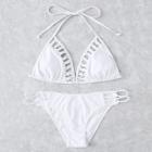 Shein Knot Detail Halter Bikini Set