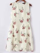 Shein Crew Neck Floral Slim Dress