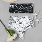 Shein Marble Print Ladder Cut-out Bikini Set