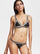 Shein Black Crochet Trim Sexy Bikini Set