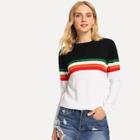 Shein Striped Trim Colorblock Jumper