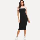 Shein Zip Up Color Block Mock Neck Dress