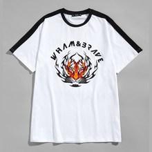 Shein Men Letter Embroidered Tiger Print Tee