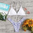 Shein Porcelain Print Triangle Bikini Set