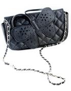 Shein Black Butterfly Diamond Patterned Clutches Bag