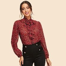 Shein Button Up Leopard Print Shirt