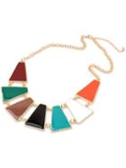 Shein Multicolor Geometric Shaped Necklace