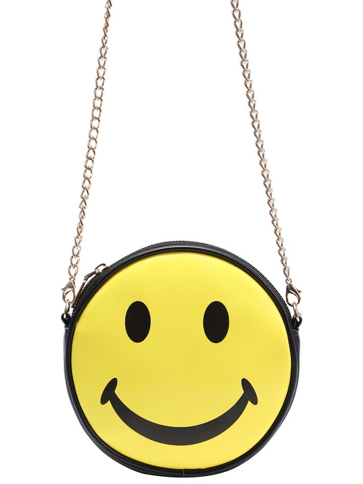 Shein Yellow Smile Emoji Chain Bag