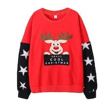 Shein Men Christmas & Letter Print Sweatshirt