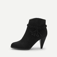 Shein Tassel Detail Ankle Boots