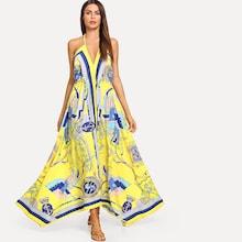 Shein Floral V-neck Shell Dress