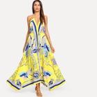 Shein Floral V-neck Shell Dress