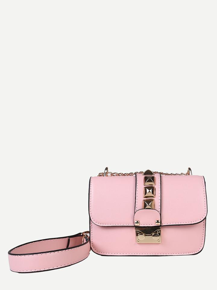 Shein Studded Decor Flap Chain Bag