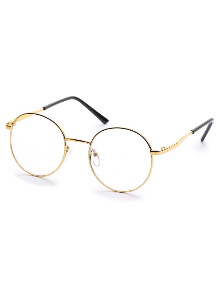 Shein Golden Fashion Round Sunglasses