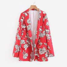 Shein All Over Florals Shawl Collar Blazer