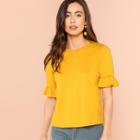 Shein Ruffle Cuff T-shirt