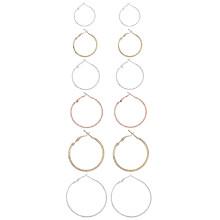 Shein Two Tone Hoop Earring Set