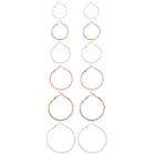 Shein Two Tone Hoop Earring Set