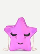 Shein Glossy Star Shap Rose Pink Cute Chain Bag