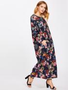 Shein Botanical Print Full Length Dress