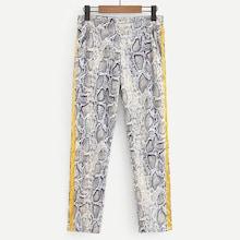 Shein Tape Side Snakeskin Print Pants