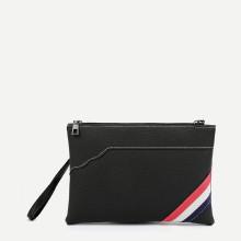 Shein Stripe Decor Clutch Bag