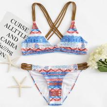 Shein Aztec Print Strappy Bikini Set