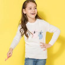 Shein Girls Rabbits Embroidered Jumper