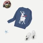 Shein Boys Elk Print Sweater